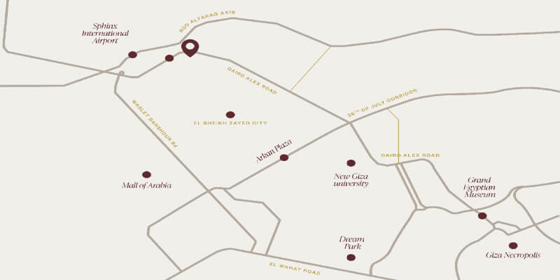 موقع كمبوند ذا هيلدج الشيخ زايد