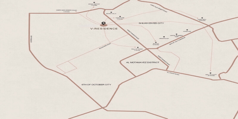 موقع كمبوند في ريزيدنس الشيخ زايد