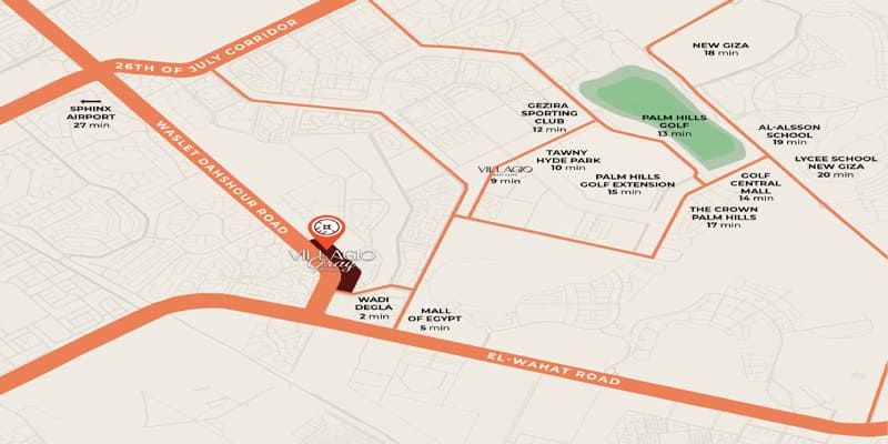 موقع كمبوند فيلاجيو جراي 6 اكتوبر